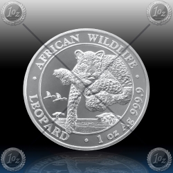 1oz SOMALIJA "AFRICAN WILDLIFE - LEOPARD" 2020 *UNC